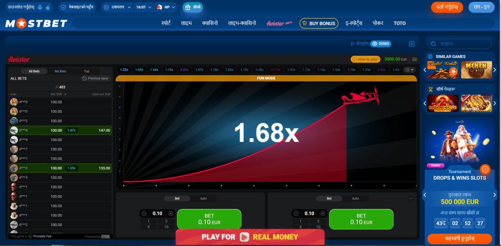 Most bet Play Casino Games