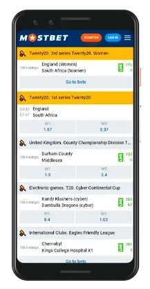 Cricket betting is a Mostbet